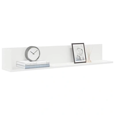 Afbeelding van Wandschappen 2 st 100x16,5x16,5 cm bewerkt hout wit