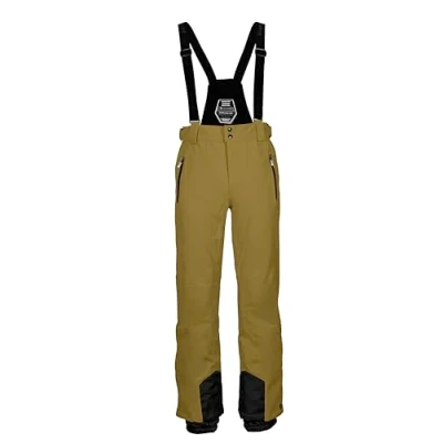 Afbeelding van killtec Heren skibroek/functionele broek met afneembare bandjes, randbescherming en sneeuwvanger Enosh, licht olijf, 4XL, 30920 000