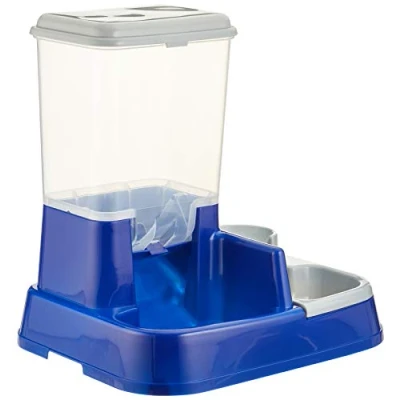Afbeelding van Karlie Duo Max, voed en waterdispenser, 5 liter, Blauw