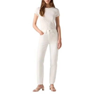 Afbeelding van Levi&#039;s Dames 724 High Rise Straight Jeans, cloud dancer, 24W / 28L