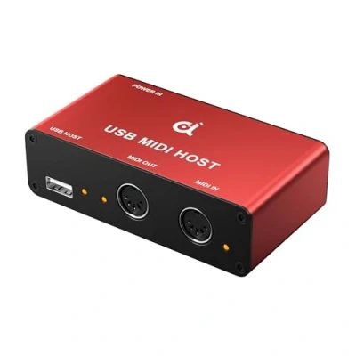 Afbeelding van DigitalLife Stand Alone USB MIDI Host Bridge Box 1 In/1 Out 5 PIN DIN Interfaces (LED indicator, Metaal, Rood)