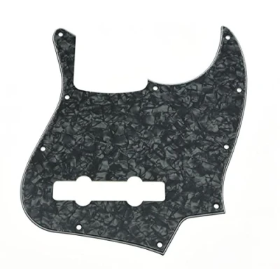 Afbeelding van KAISH 5 String Jazz Bass Pick Guard J Krasplaat voor de VS/Mexicaanse Fender Zwarte Parel