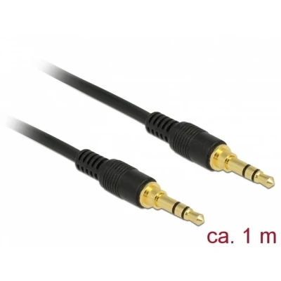 Afbeelding van Delock 85547 Stereo Jackkabel 3,5 mm 3 pins male &gt; 1 m zwart