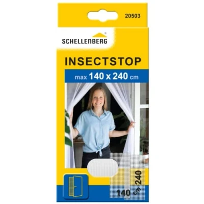 Afbeelding van Schellenberg 20503 horrengaas voor deur, 140 x 240cm, wit