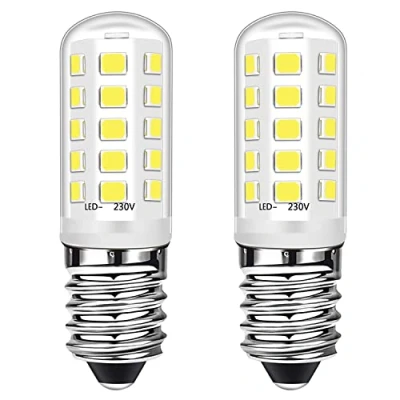 Afbeelding van Ledlampen E14 3 W komt overeen met 40 halogeenlampen, koud wit 6000 K, kleine Edison schroeflampen voor vrieskap, flikkervrij, dimvrij, AC 220 240 V, 2 stuks