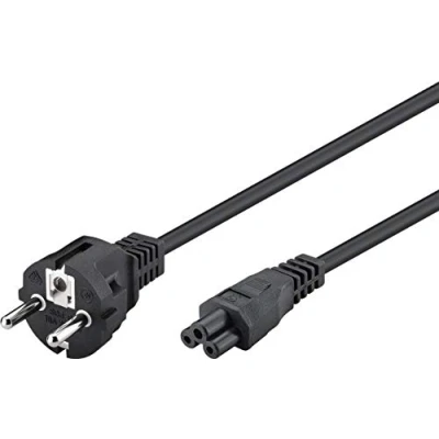 Afbeelding van Goobay Netkabel met aardingscontact, 2 m, zwart (2 m), Stroomkabel