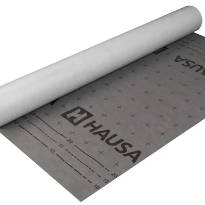 Afbeelding van HAUSA Onderspanbaan, 130 g/m², grijs, 75 m² (1,5 m x 50 m), zeer diffusieopen waterdichte onderdekbaan, weerbestendig, verouderingsbestendig, scheurvast, bekistingsbaan Ultra HU130, zonder