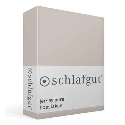 Afbeelding van Schlafgut Jersey Pure hoeslaken 1 persoons (90/100x190/220 cm) Zand