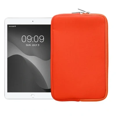 Afbeelding van kwmobile universele Tablet hoes Stevige stijlvolle voor tablets Neopreen sleeve Compatibel met 8&quot; 8,4&quot; oranje