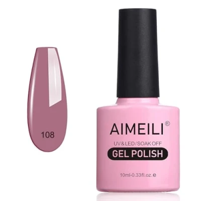Afbeelding van AIMEILI Gel Nagellak UV LED Gellack Soak Off Polish Brown Lilies (108) 10ml