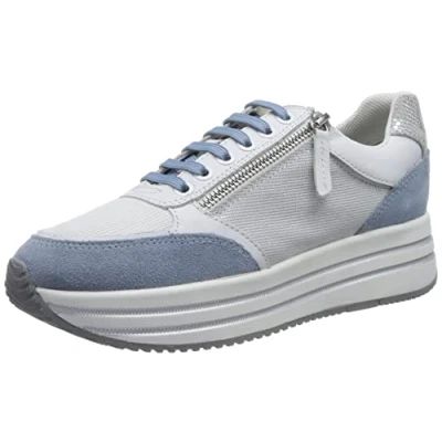 Afbeelding van Geox Sneaker dames D Kency,White Lt Sky,37 EU