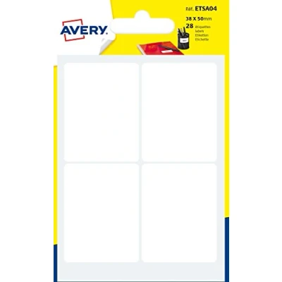 Afbeelding van Avery etiketten, zelfklevend, formaat 38 x 50 mm, 28 stuks