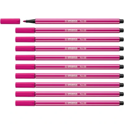 Afbeelding van Premium Viltstift STABILO Pen 68 10 stuks rozerood