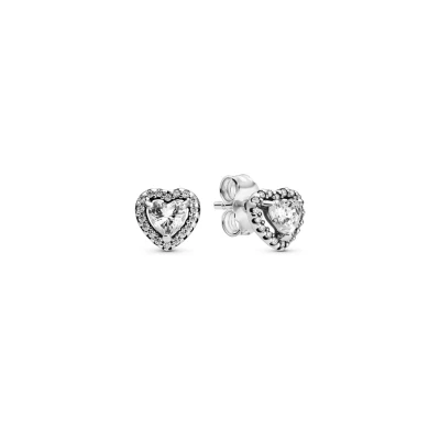 Afbeelding van Pandora 298427C01 Oorbellen Elevated Heart zilver