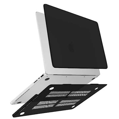Afbeelding van ZYB Hoes Case voor MacBook Pro 16 Inch 2023 2021 met M3 M2 M1 Pro/Max Model A2991 A2780 A2485, Plastic Slanke Mat Harde Beschermhoes, Zwart