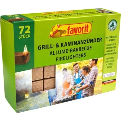 Afbeelding van FAVORIT 72 Aanmaakblokjes en lucifers, kleurloos, eenheidsmaat, 400 g