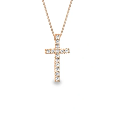 Afbeelding van Elli Halsketting Dames Kruis Hanger Elegant met Kristallen in 925 Sterling Zilver