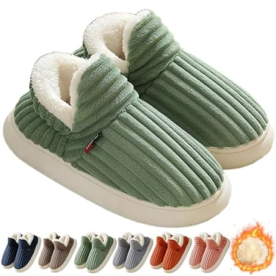 Afbeelding van Hokuto Wolkenpantoffels voor dames en heren, Sunmoine Cloud pantoffels, uniseks, winter, gezellige modieuze pluche warme huispantoffels, Groen, 7/7.5 UK