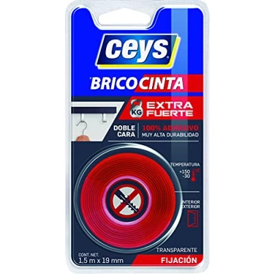 Afbeelding van Dubbelzijdig plakband Ceys 1,5 m Transparant