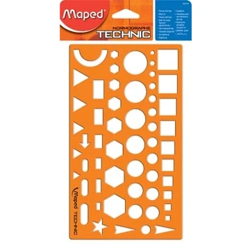 Afbeelding van Maped sjabloon diverse figuren, op blister