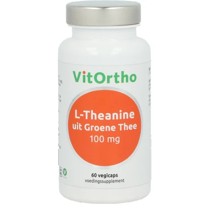 Afbeelding van VitOrtho L Theanine uit Groene Thee Vegicaps 60VCP