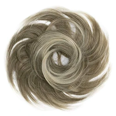 Afbeelding van CAISHA Haarstukje Haarwokkel Bruids Kapsel Opgestoken Volumineus Licht Golvend Knoet Donkerblonde Mix G22B