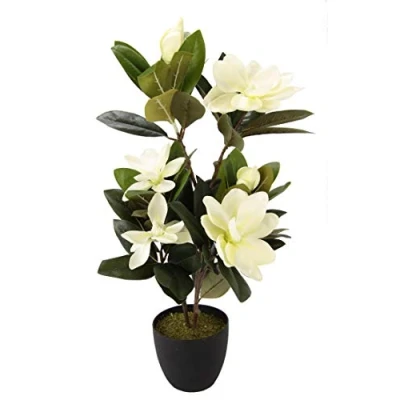 Afbeelding van I.GE.A. Kunstboom Magnoliabos in een plastic pot (1 stuk)