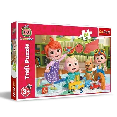 Afbeelding van Trefl Cocomelon, Klaar voor avontuur puzzel 24 Maxi grote stukjes, Kleurrijke met de helden, Creatieve ontspanning, Plezier kinderen vanaf 3 jaar