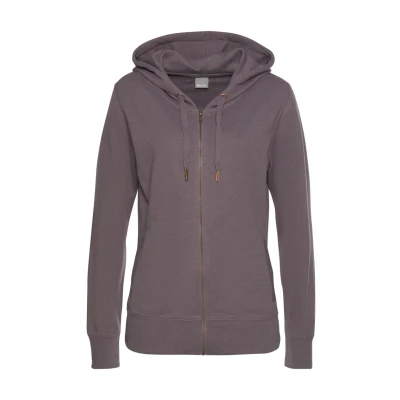 Afbeelding van Bench Sweater met rits mauvemeliert, Dames, Maat: 36/38, Mauve meliert
