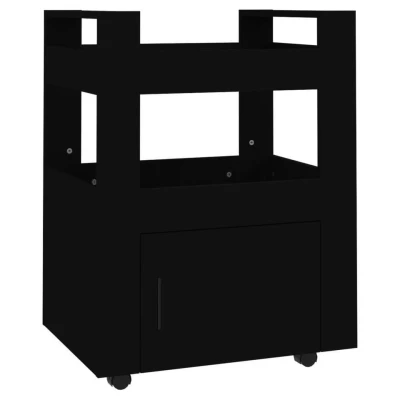 Afbeelding van vidaXL Keukentrolley 60x45x80 cm bewerkt hout zwart