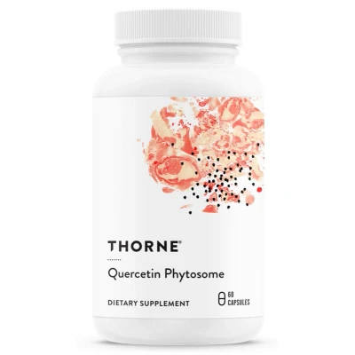Afbeelding van Thorne Quercetin Phytosome Exclusief Fytosoomcomplex voor een Gezond Immuunsysteem, Ondersteuning van de Luchtwegen en Verlichting Seizoensgebonden Allergieën 60 Capsules