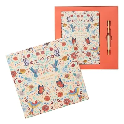Afbeelding van Grupo Erik Frida Kahlo Notitieboek en Pen Set A5 notitieboekje in geschenkverpakking met stippen notitieblok