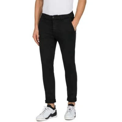 Afbeelding van Replay Heren chino Zeumar Slim Fit Hyperflex X Lite met stretch, Black 040 1, 31W / 30L