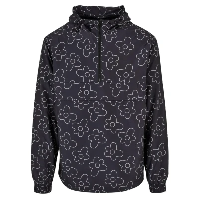 Afbeelding van Urban Classics Flower AOP Jas, Heren, Maat: Medium, Blackflower