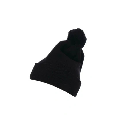Afbeelding van Flexfit Cuffed POM Muts, Maat: One Size, Black