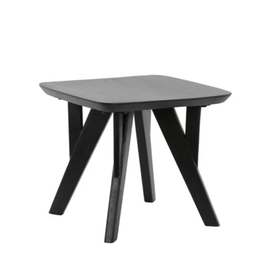 Afbeelding van Light &amp; Living Quenza bijzettafel 44x44x36 cm mat zwart Hout