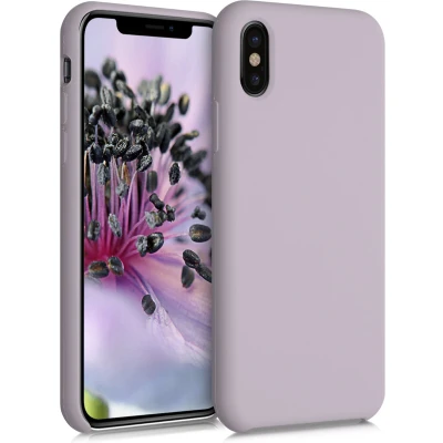 Afbeelding van kwmobile telefoonhoesje compatibel met Apple iPhone X hoesje Zachte case voor smartphone Back cover in lila wolk