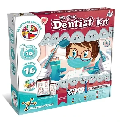 Afbeelding van Science4you Tandarts Kit voor Kinderen Speelgoed + Artsen met 10 activiteiten, Doctor Set Spelletjes, STEM en Geschenken 5+ jaar oude Jongens Meisjes