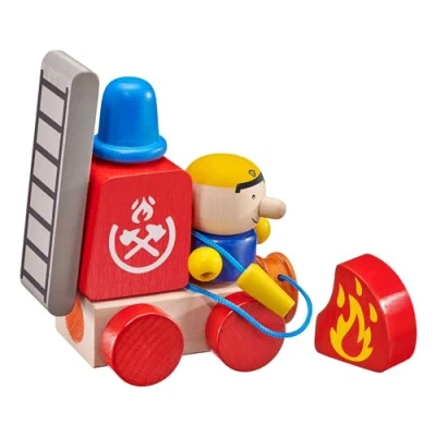 Afbeelding van Selecta 62077 Klittenbandini, brandweer, klittenbandstapelspeelgoed, 7 delen, kleurrijk