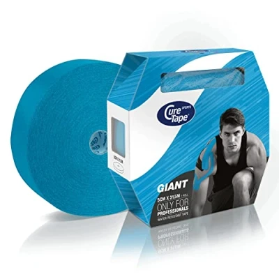 Afbeelding van CureTape® Giant Sports Blauw kinesiotape Extra kleefkracht 5cm x 31,5m