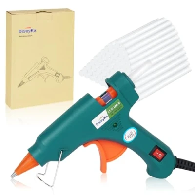 Afbeelding van Dweyka lijmpistool, 20 W, met 75 stuks lijmsticks, lijmpistool set voor doe het zelf kunst, industrieel repareren, festival decoreren