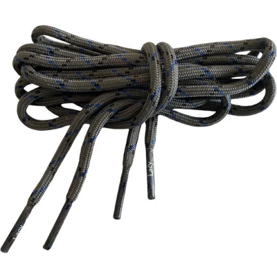 Afbeelding van Schoenveter Lacy grijs blauw 120cm lang x4mm breed