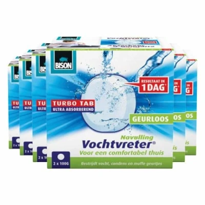 Afbeelding van 6x Bison Vochtvreter Ambiance Neutral Navul Tabs 2 x 100 gram