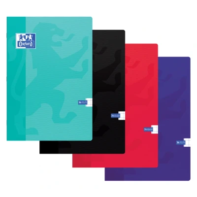 Afbeelding van Schrift Oxford School A4 ruit 10x10mm 72blz 90gr assorti