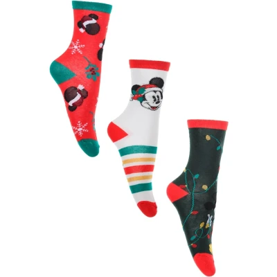 Afbeelding van Mickey Mouse kerstsokken Heren 3 paar maat 36 40