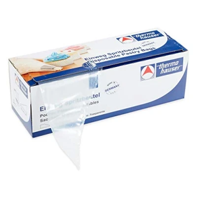 Afbeelding van thermohauser Wegwerp spuitzakken (kunststof PE), maximale grip, transparant, 100 stuks, 53,0 x 27,5 0,0075 cm