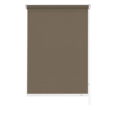 Afbeelding van GARDINIA Rolgordijn met zijgeleiding, verduisterend, plafond , of wandmontage, ondoorzichtig, montagemateriaal meegeleverd, mokka, 122 x 180 cm (BxH)