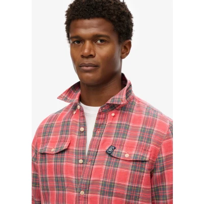 Afbeelding van Superdry THE Merchant Store check Overhemd, Heren, Maat: Small, Red