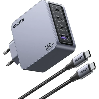 Afbeelding van Nexode Pro USB A 3 C 160W GaN Tech Fast Charger Krachtig compact en snel opladen nbsp Deze oplader biedt aan vermogen ideaal voor al je