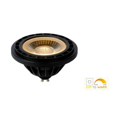 Afbeelding van Lucide ES111 LED lamp Ø 11 cm Dim to warm GU10 1x12W 2200K/3000K Zwart
